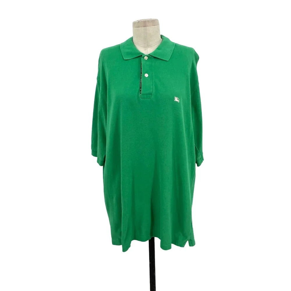 Burberry Men's Green Polo Short Sleeve Shirt Size Large‎